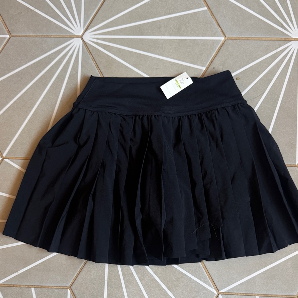Aerie OFFLINE Women's Black Pleated Skater Skort SZ XS NWT